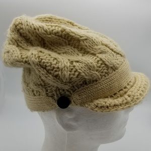 Barney's New York beanie with Visor Knitted Hat